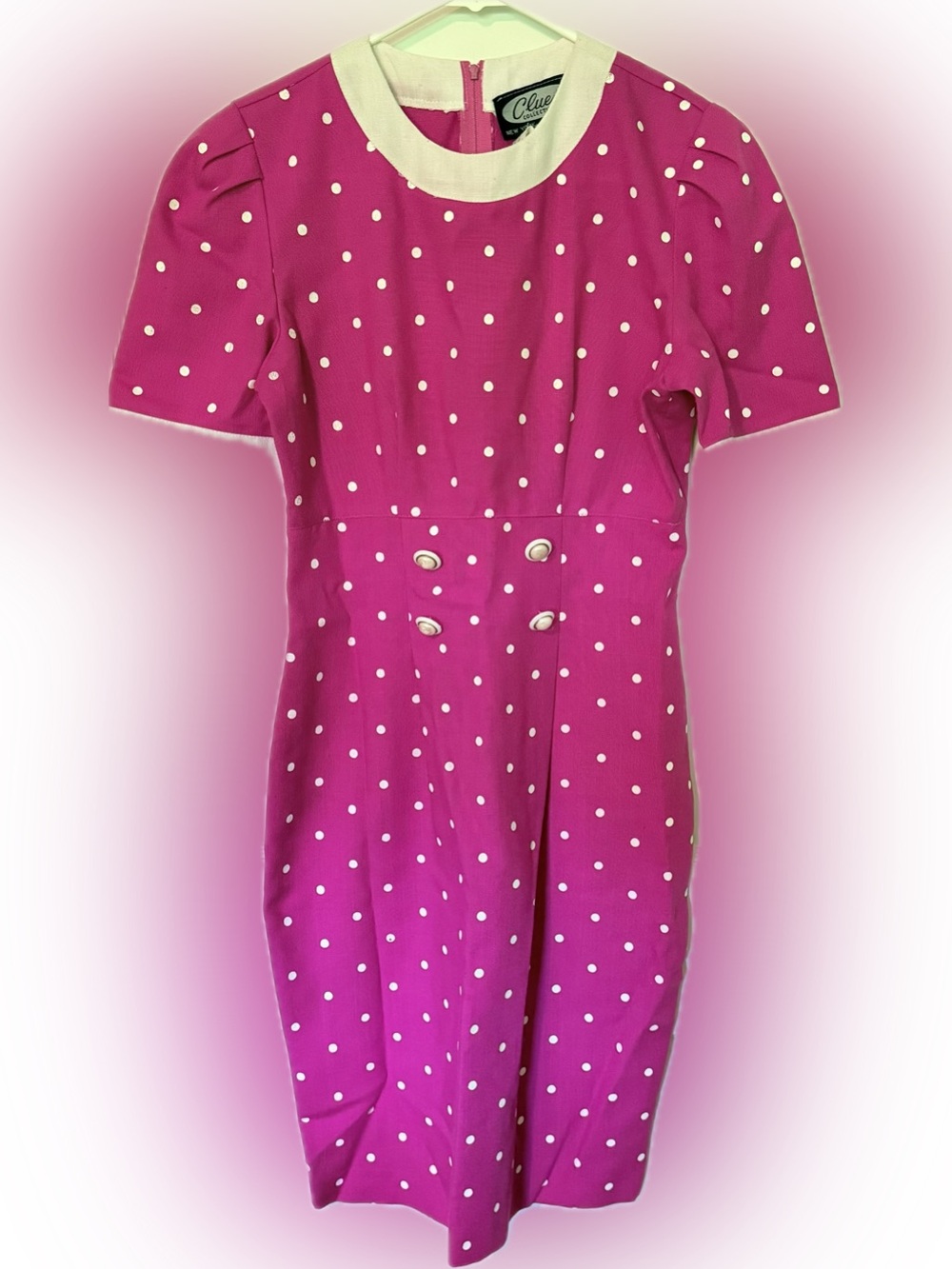 Vintage 1980s does 1940s Polka Dot Dress, XS
